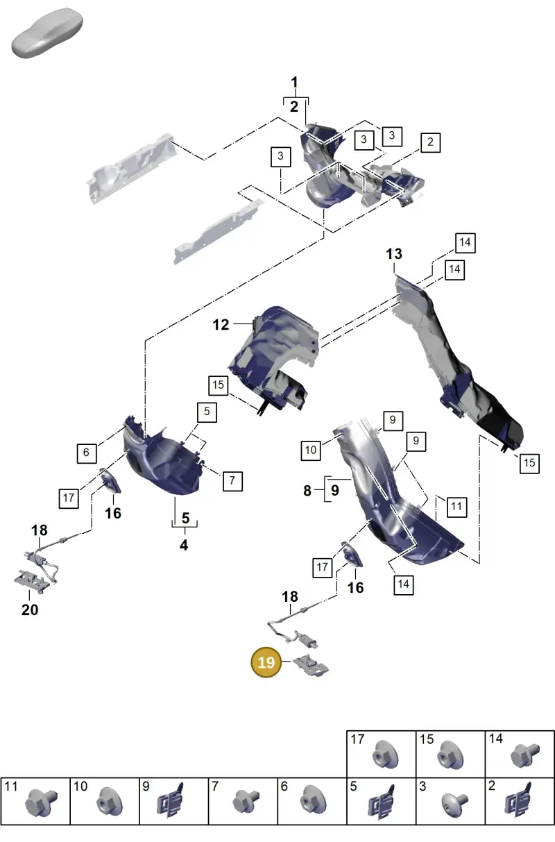 PAE906029 Porsche Holder for Temperature Sensor