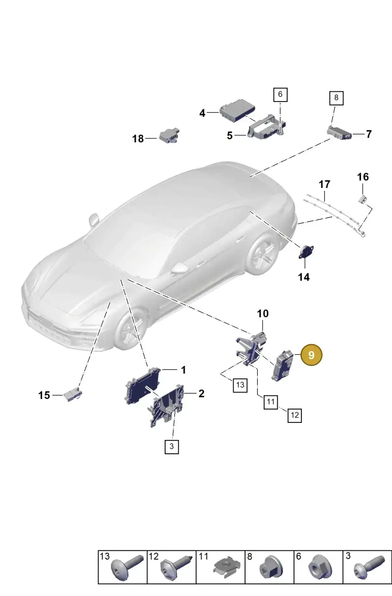 PAE907040 Porsche Control Unit for Air Conditioner
