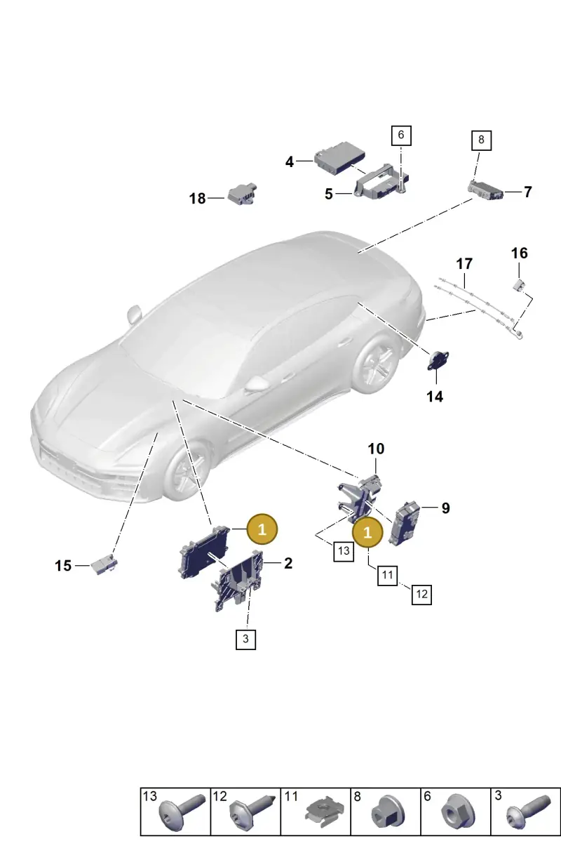 PAE907547 Porsche Control Unit for Camera
