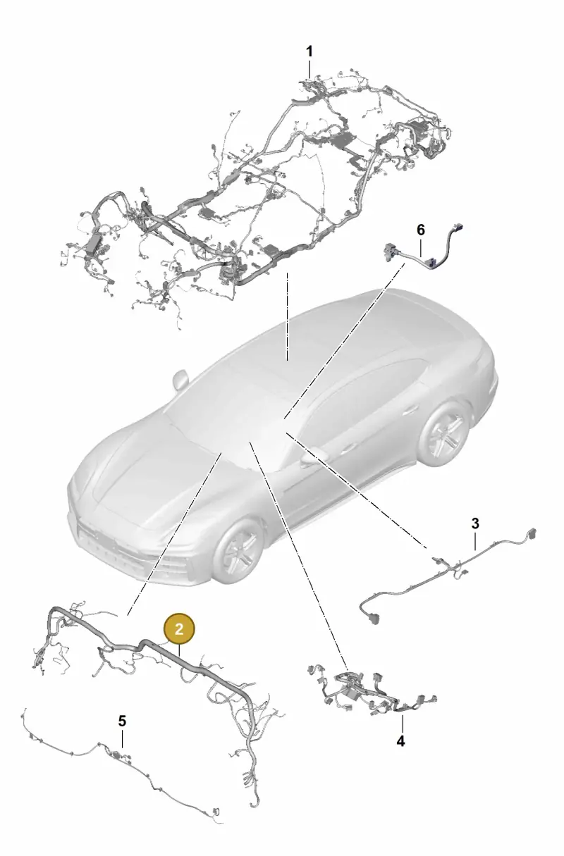 PAE974000 Porsche Wiring Set for Dash Panel