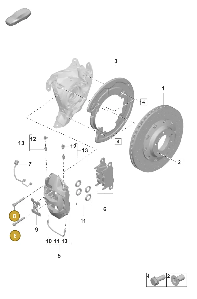 PAF007586 Porsche Socket Head Bolt