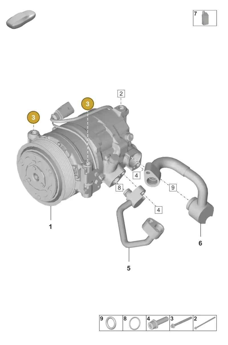 PAF008155 Porsche Hexagon Head Bolt