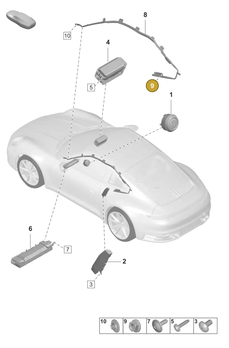 PAF008573 Porsche Hexagon Nut