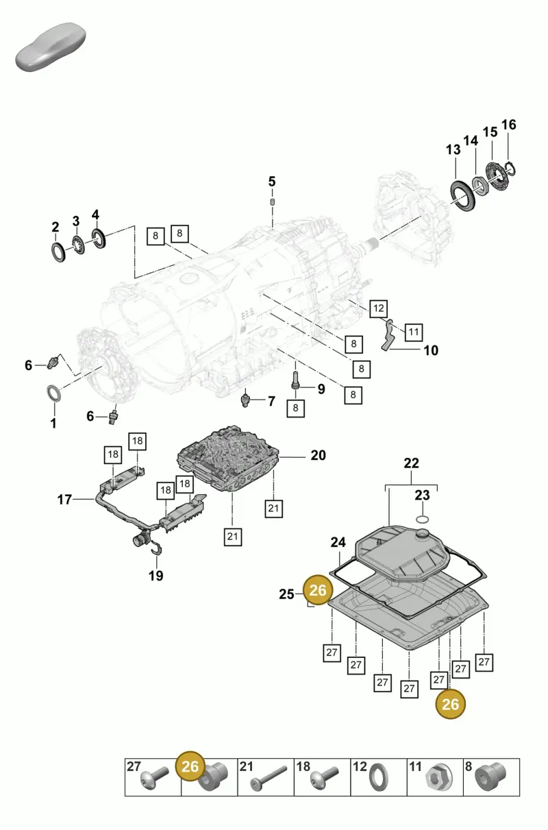 PAF008973 Porsche Sealing Plug