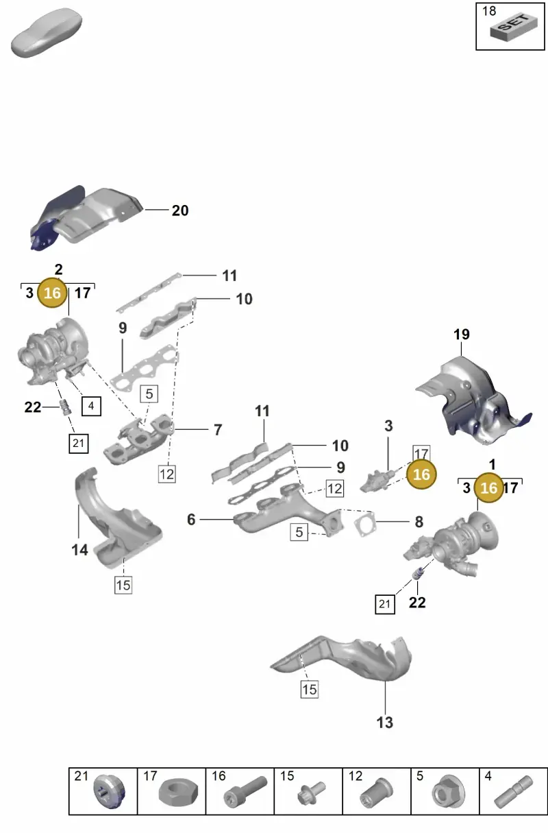PAF009238 Porsche Bolt with Washer