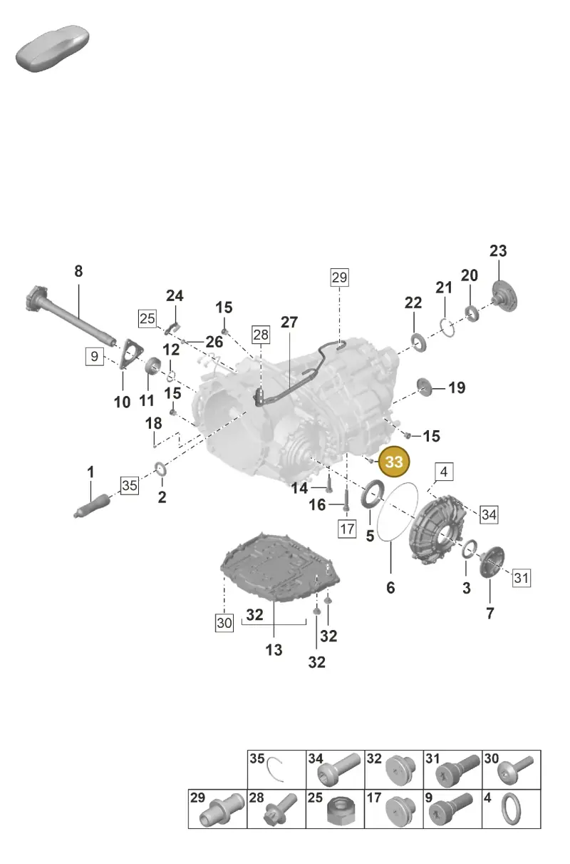 PAF009389 Porsche Seal Bolt with Sealing Ring
