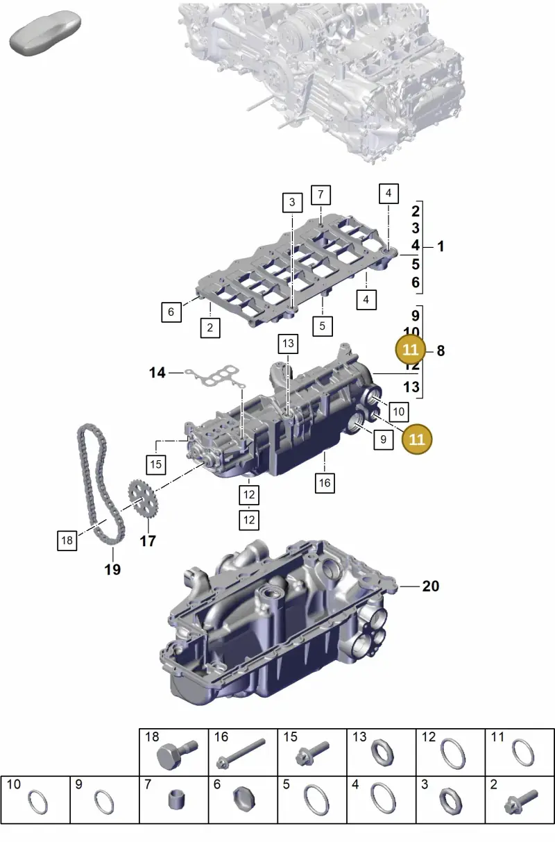 PAF009487 Porsche O-Ring