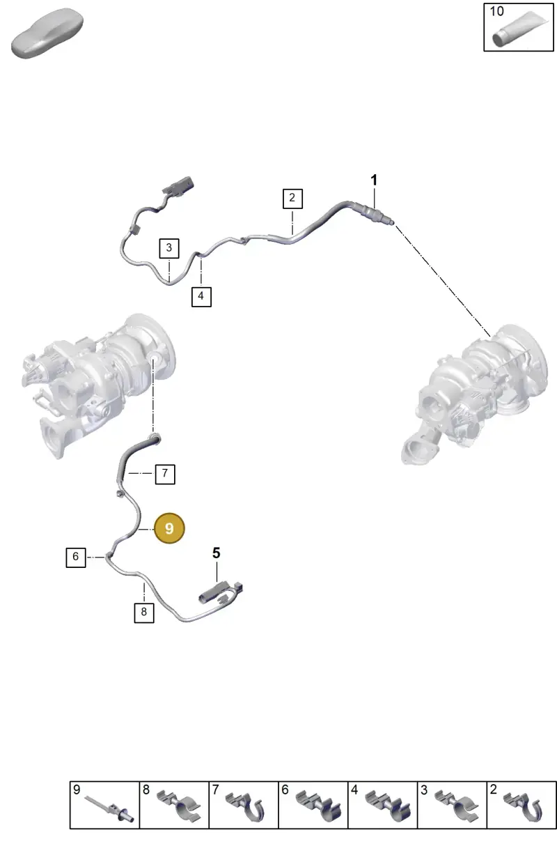 PAF009558 Porsche Cable Ties with Bracket