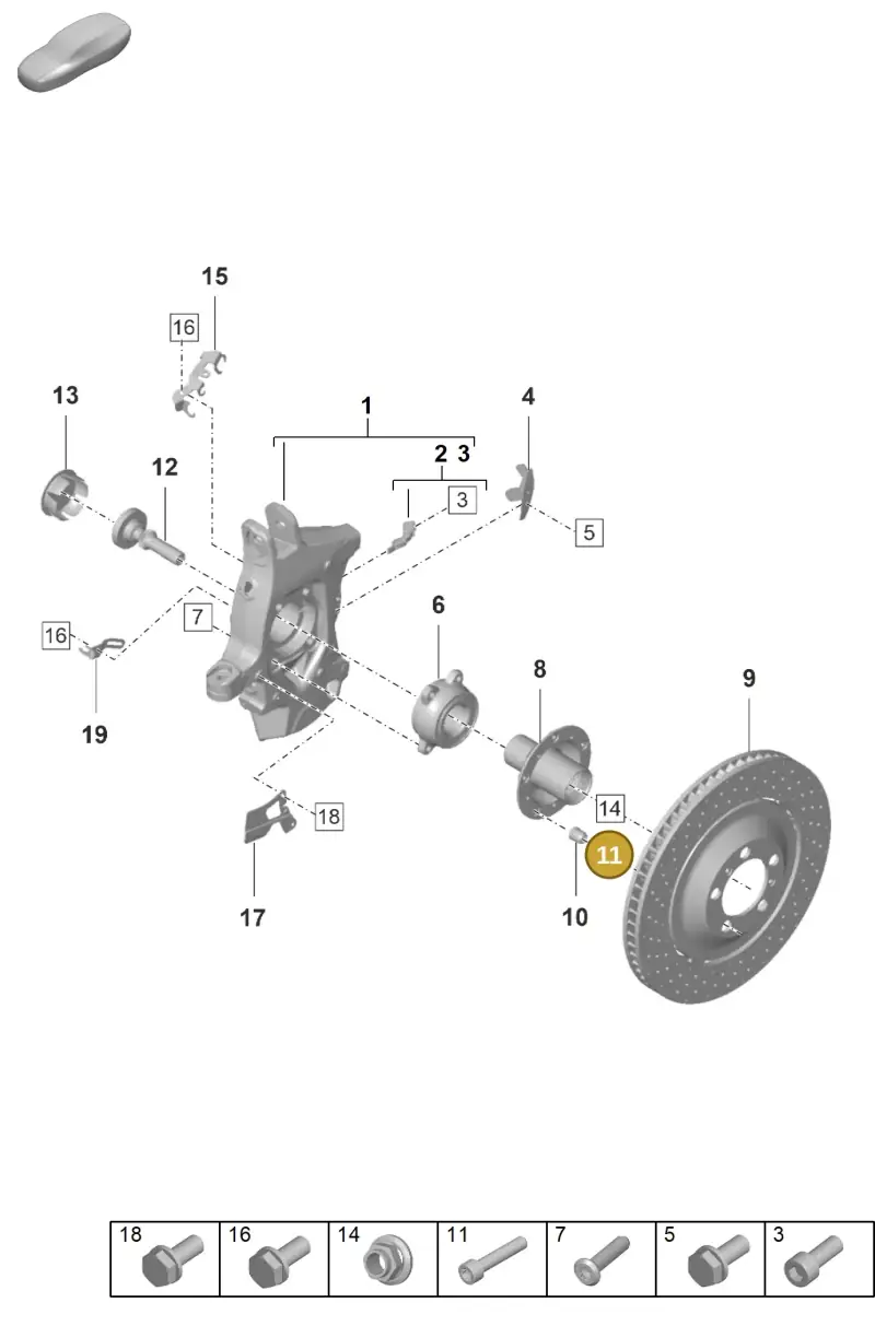 PAF009591 Porsche Torx Socket Head Bolt