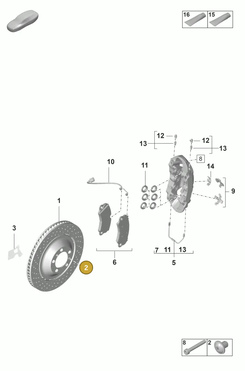 PAF009830 Porsche Hexagon Socket Head Bolt Self-Locking