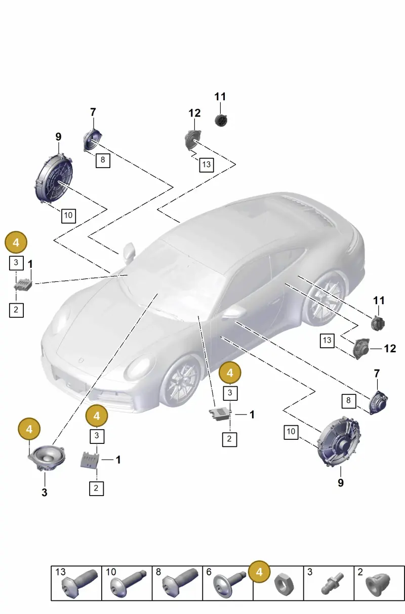 PAF011115 Porsche Hexagon Nut
