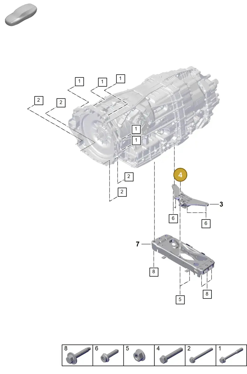 PAF103081 Porsche Hexagon Head Bolt (Combi)