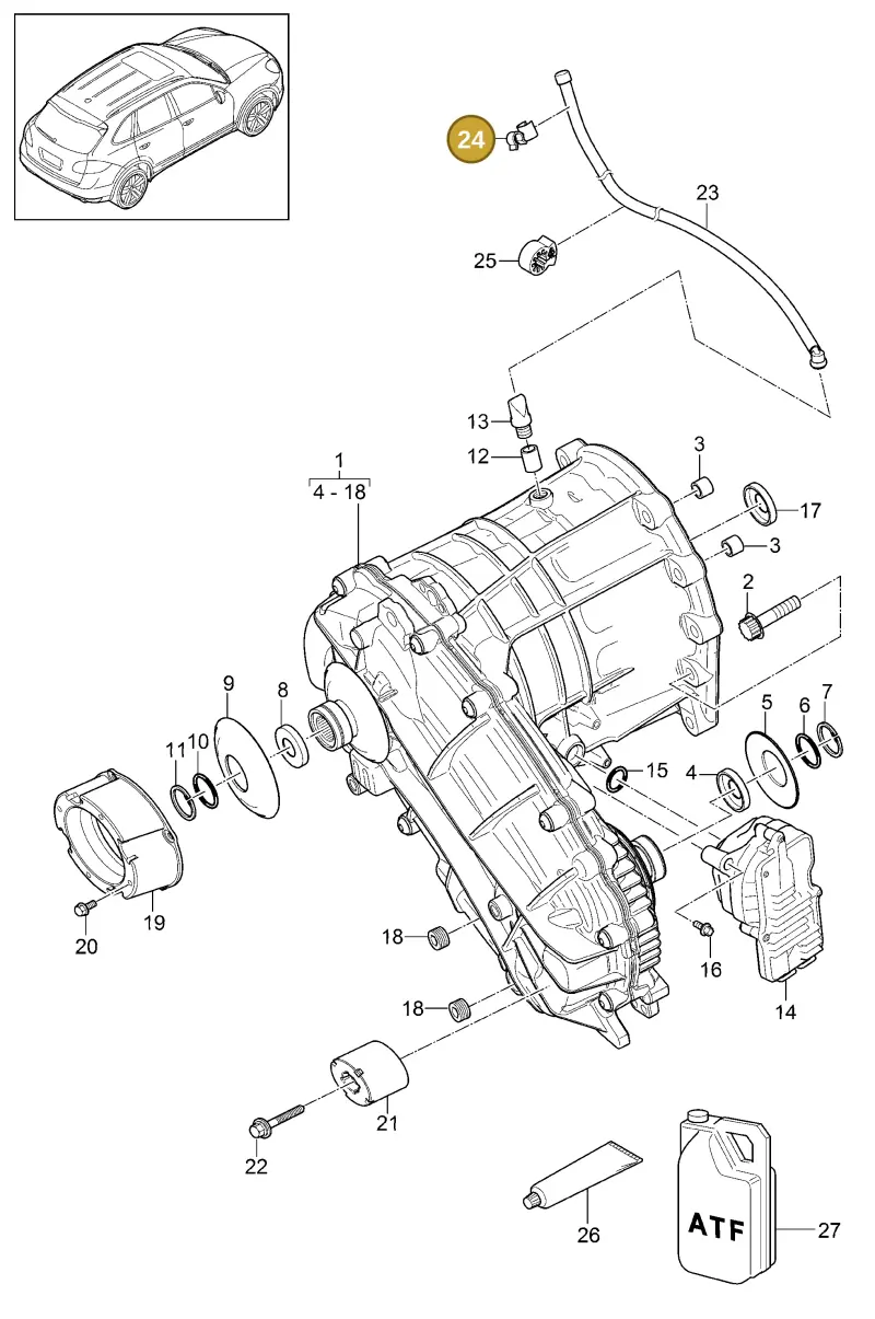 PAF103284 Porsche Bracket
