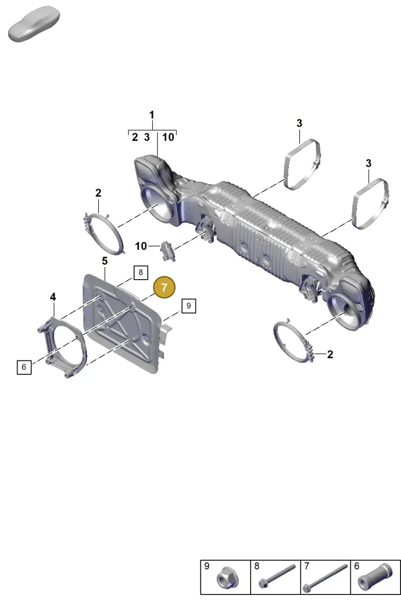 PAF105145 Porsche Hexagon Collared Bolt