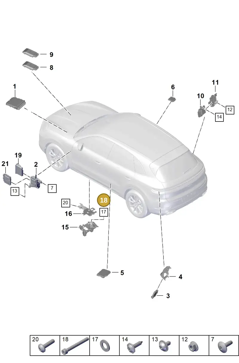 PAF105745 Porsche Hexagon Socket Head Bolt