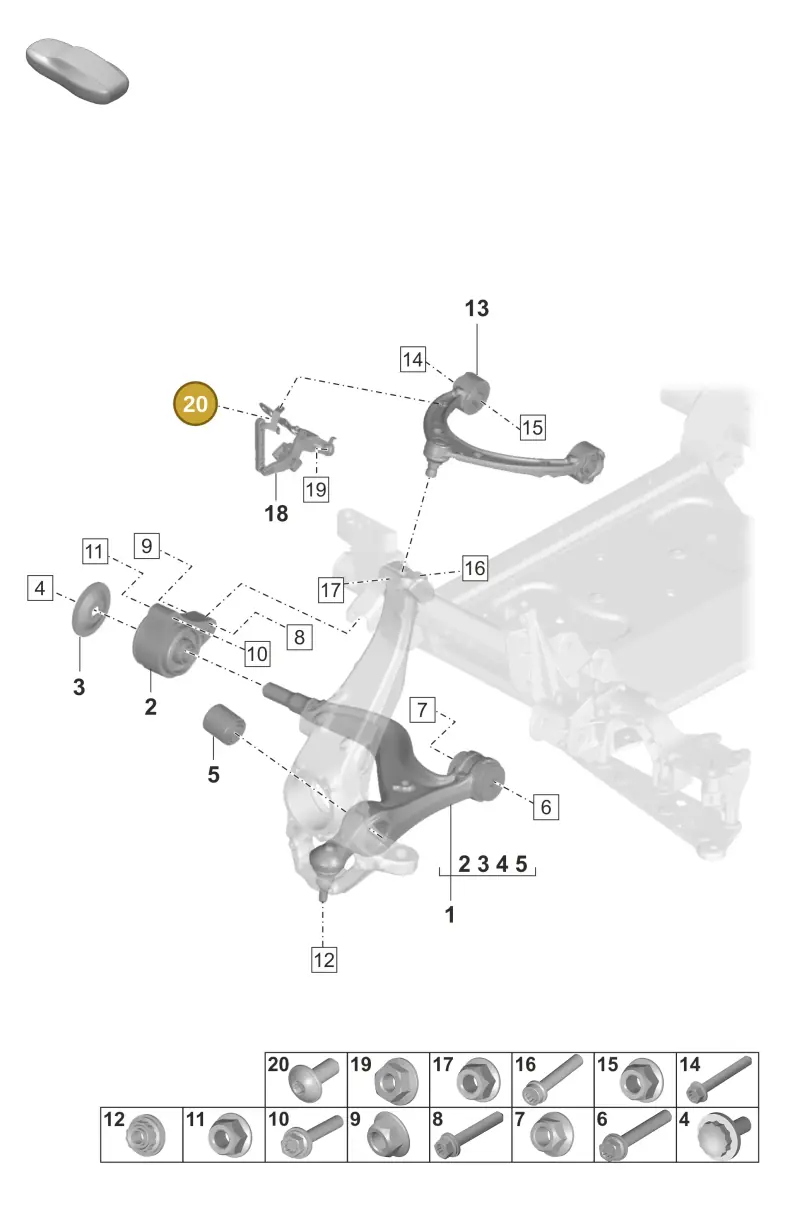 PAF106518 Porsche Hexagon Socket Flat Head Bolt