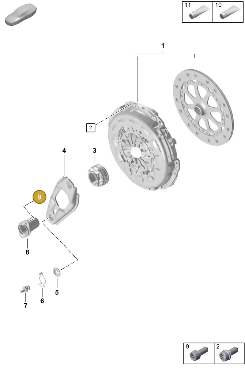 PAF106604 Porsche Socket Head Bolt