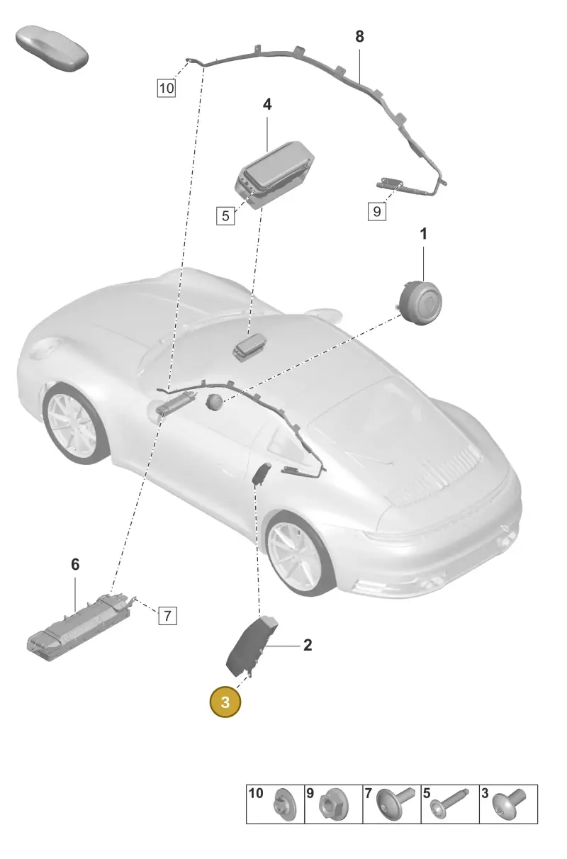 PAF107370 Porsche Hexagon Nut