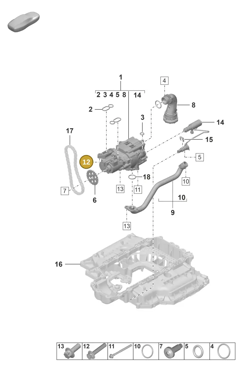 PAF107388A Porsche Screw