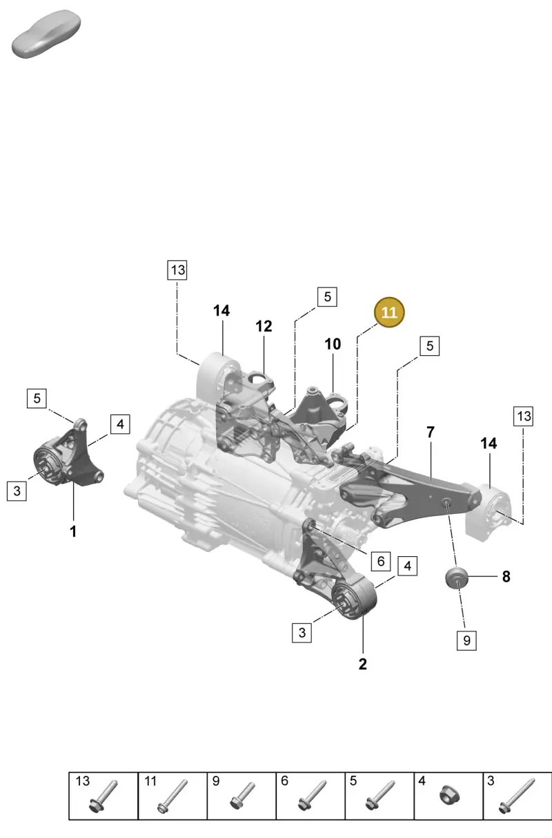 PAF107388 Porsche Torx Lens Flange Screw