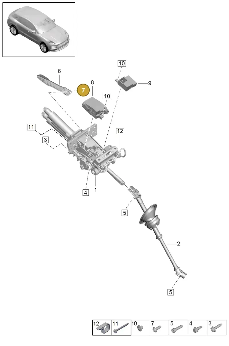 PAF107393 Porsche Fillister Head Bolt
