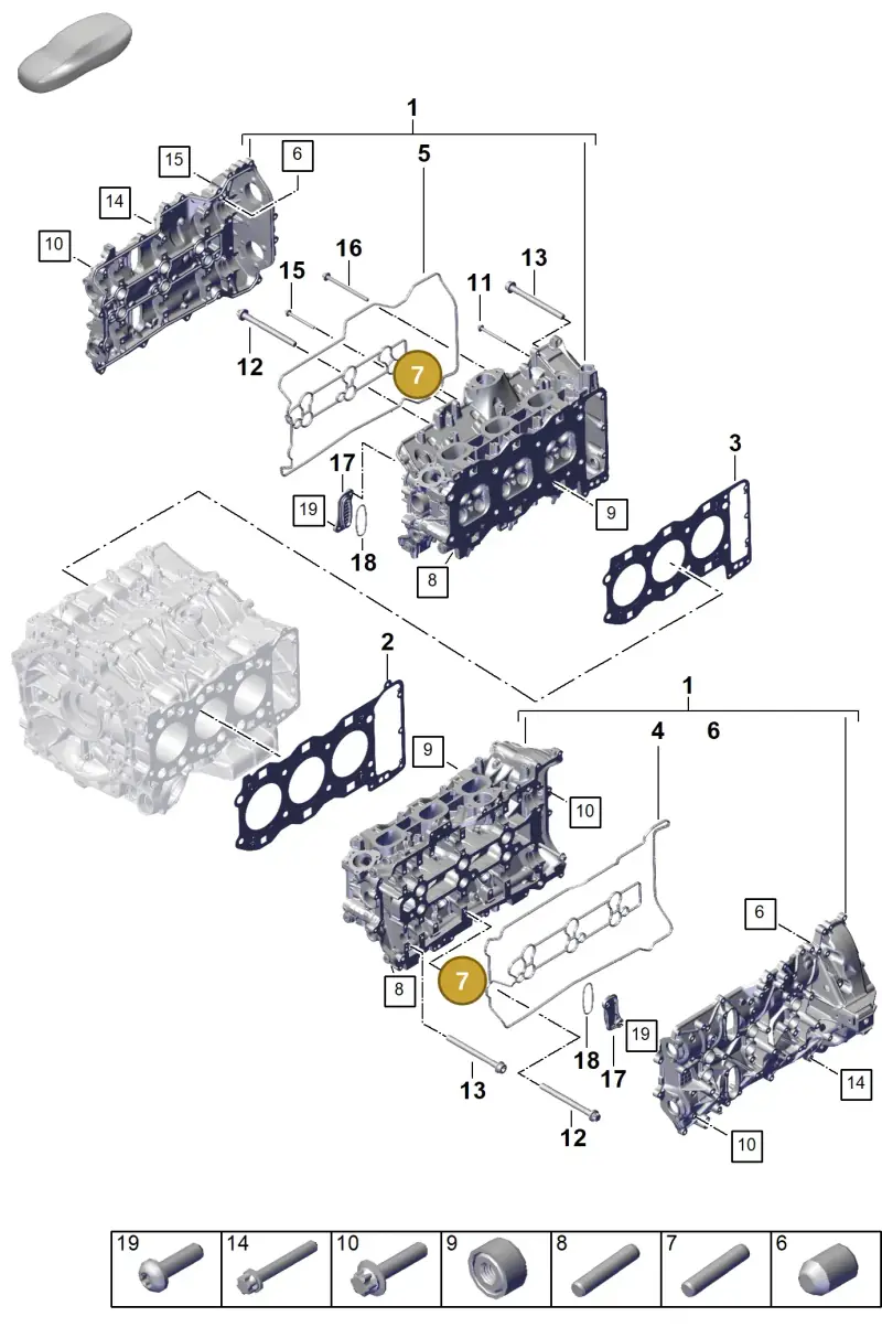 PAF107558 Porsche Cylinder Pin