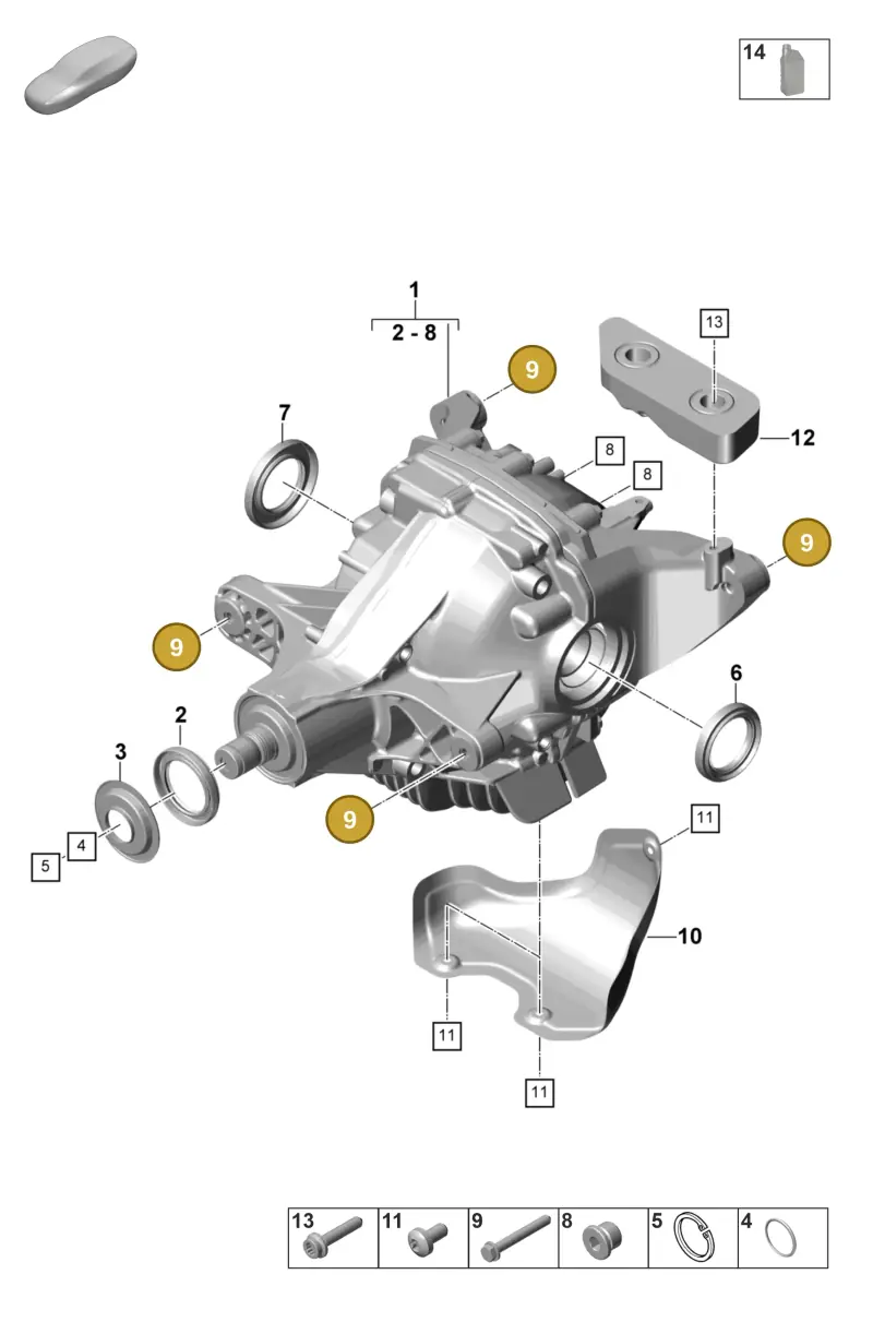 PAF107854 Porsche Hexagon Flange Screw (Combi)