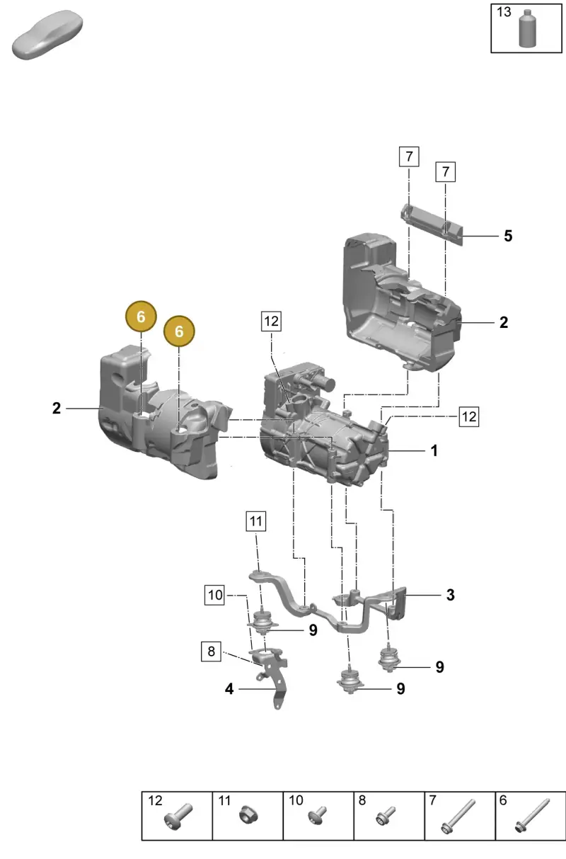 PAF107992 Porsche Hexagon Collared Bolt