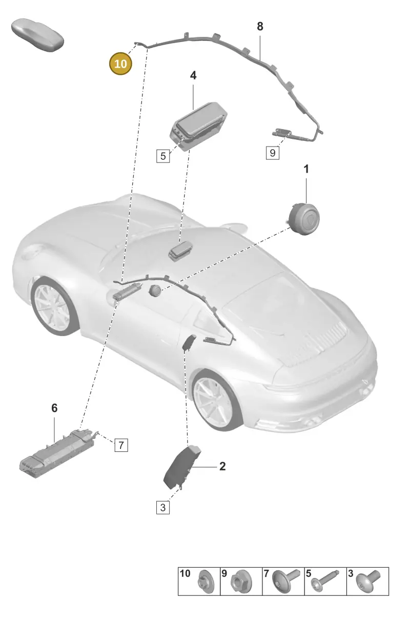 PAF108333 Porsche Hexagon Nut