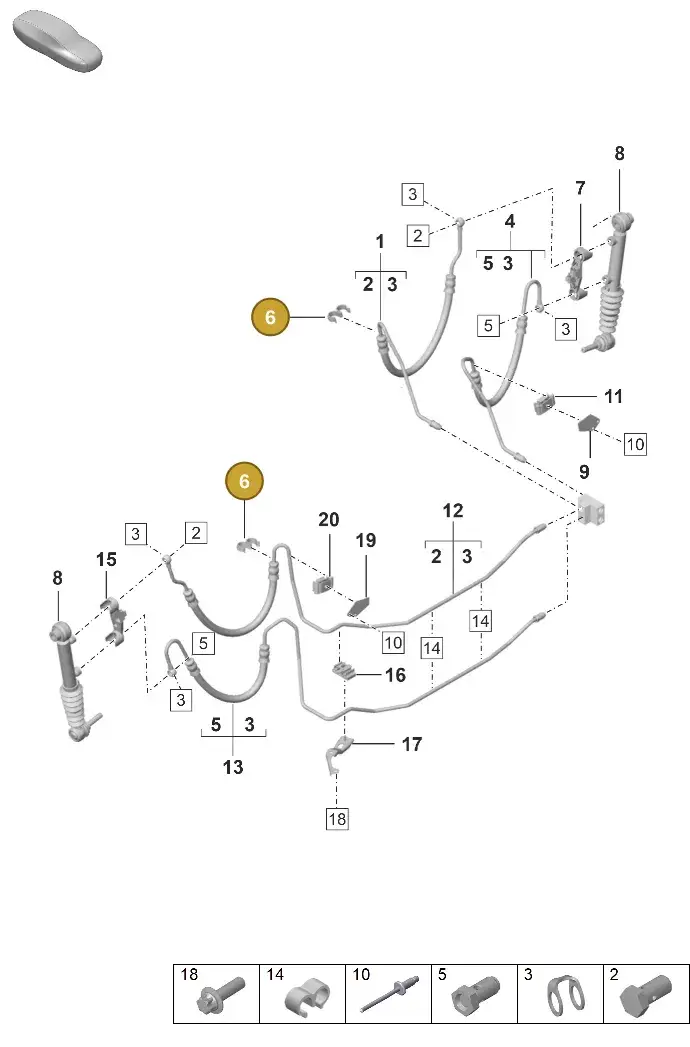 PAF108415 Porsche Spacer Holder