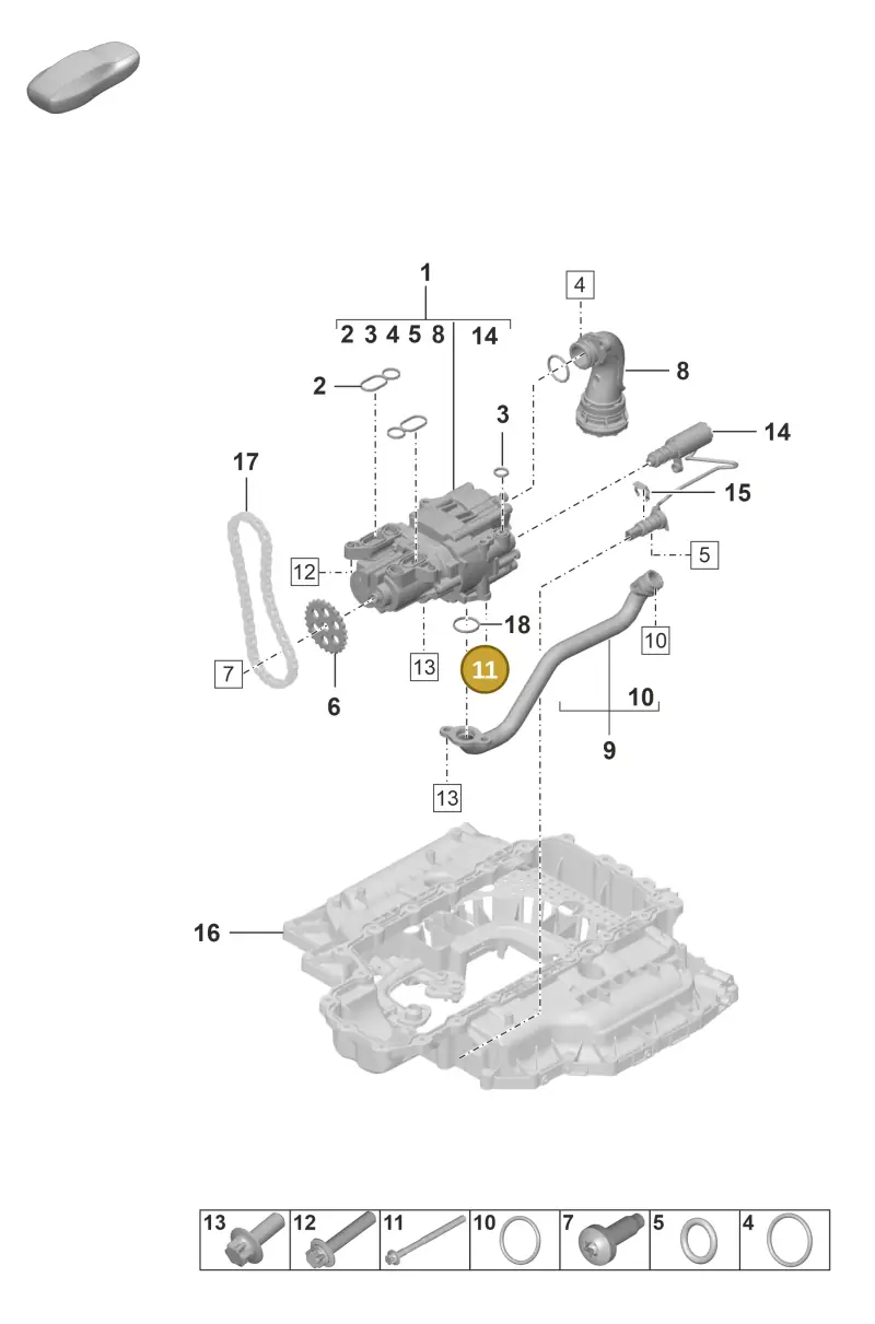 PAF108520 Porsche Torx Lens Flange Screw