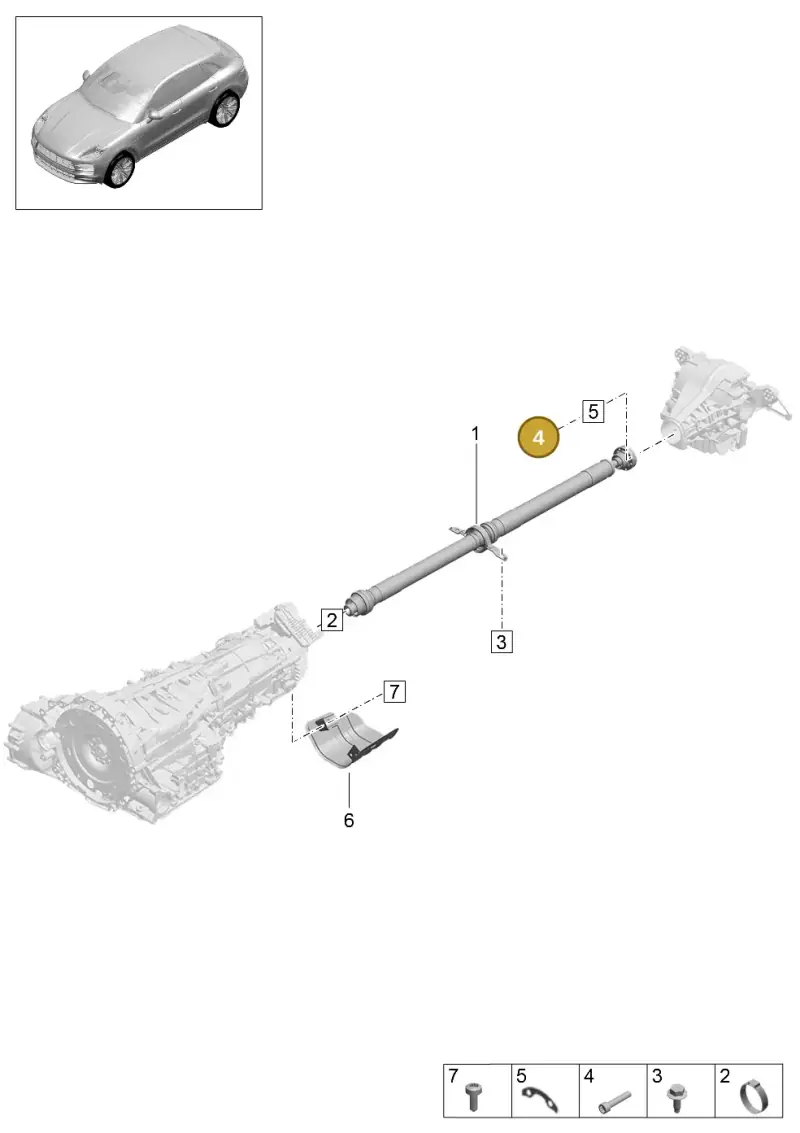 PAF108524 Porsche Screw with Interior Serrations