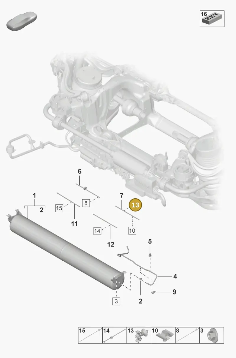 PAF108630 Porsche Combination Holder