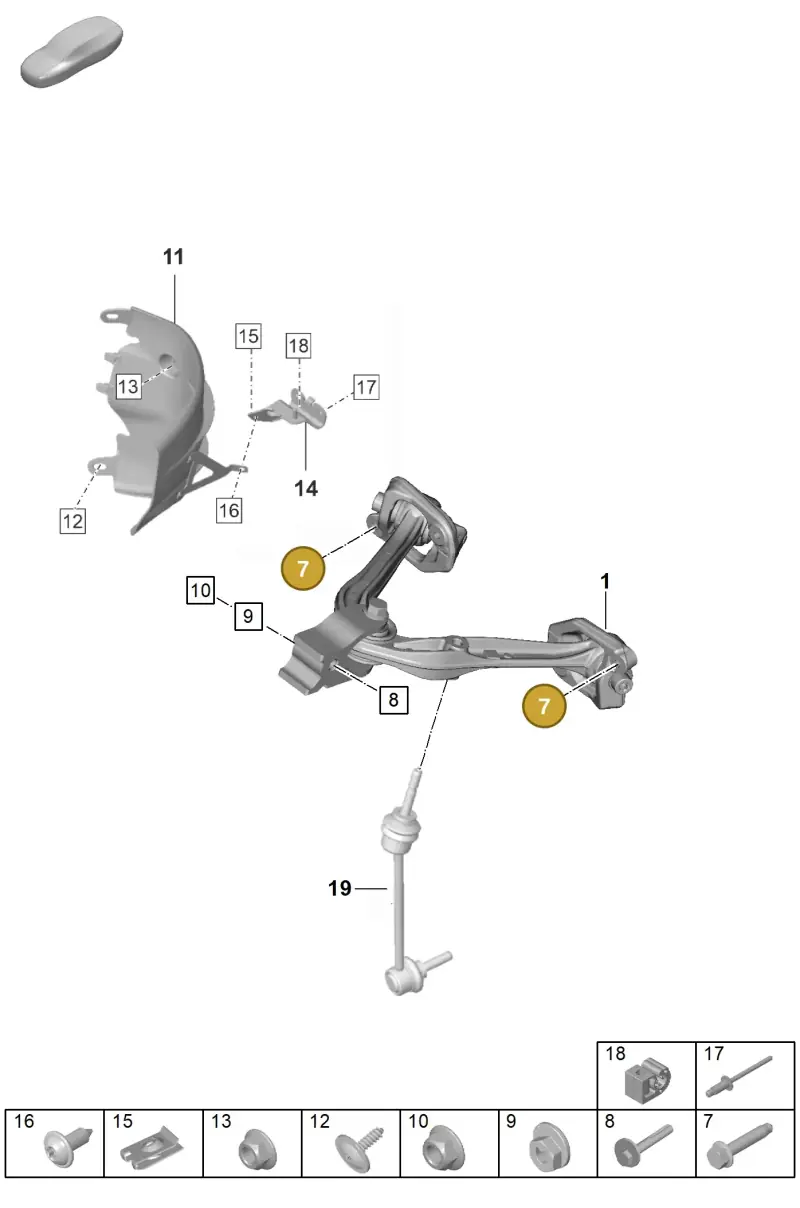 PAF108749 Porsche Hexagon Flange Screw