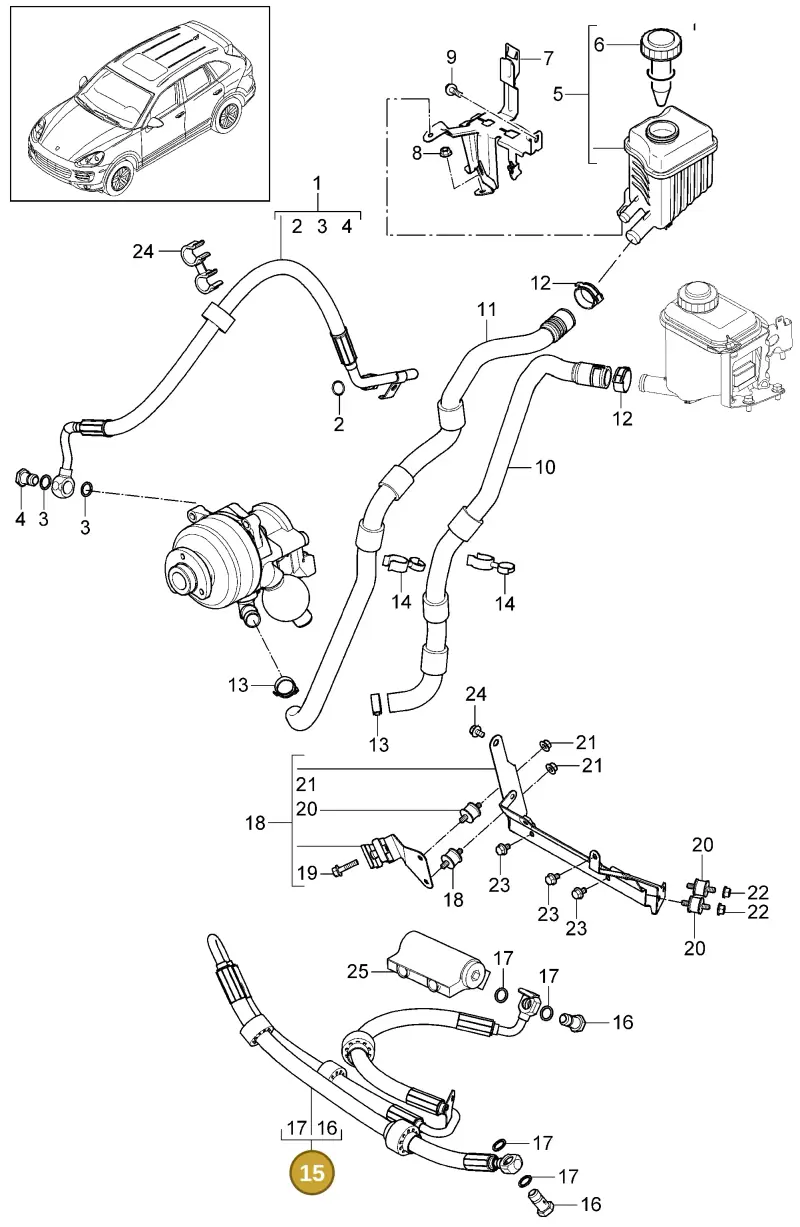 PAF411811 Porsche Pressure Line