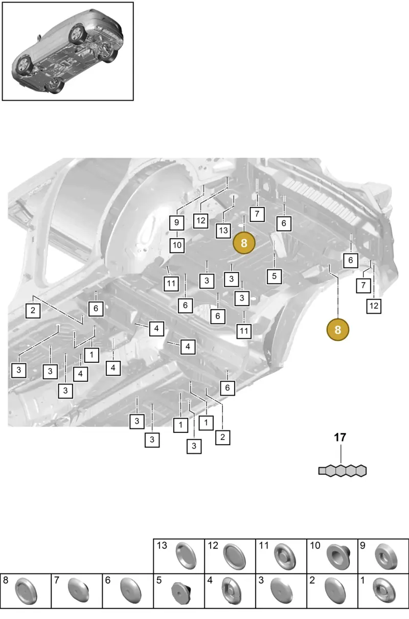 PAF89918500 Porsche Bungs