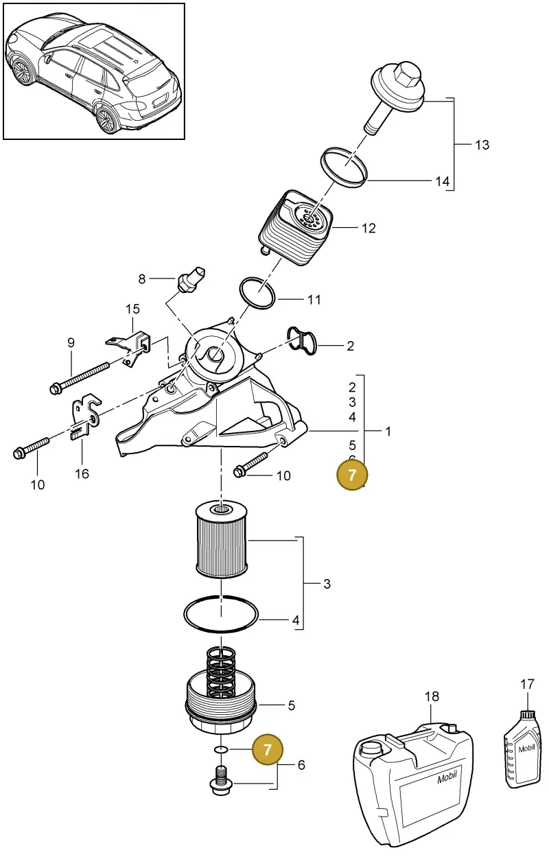 PAF904054 Porsche O-Ring