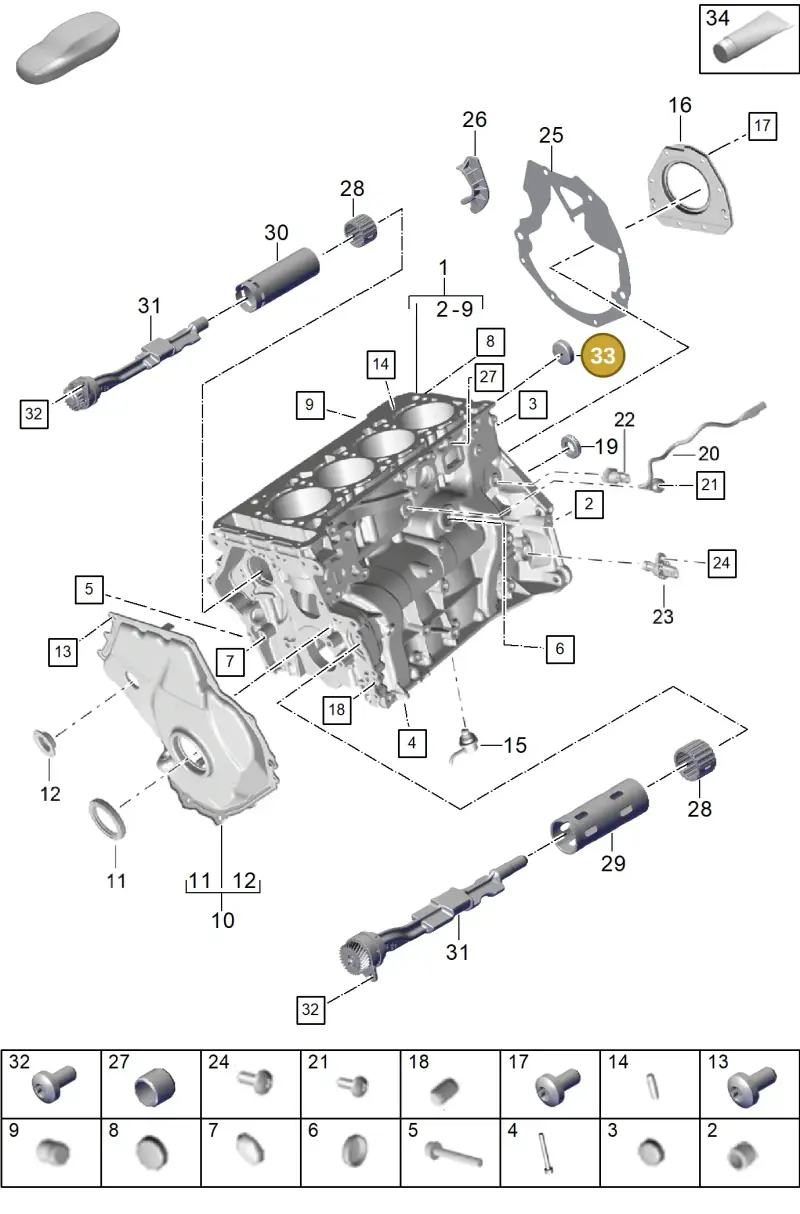 PAF909829 Porsche End Cap