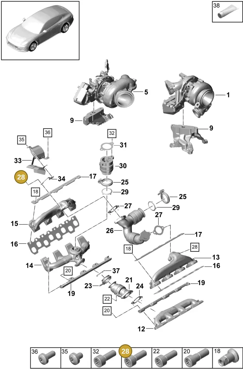 PAF910461 Porsche Screw