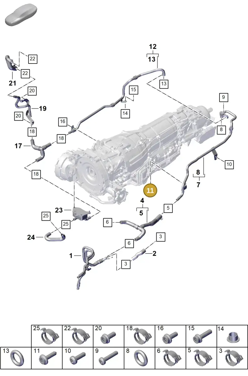 PAF910491 Porsche Flat Head Multi-Point Socket Bolt
