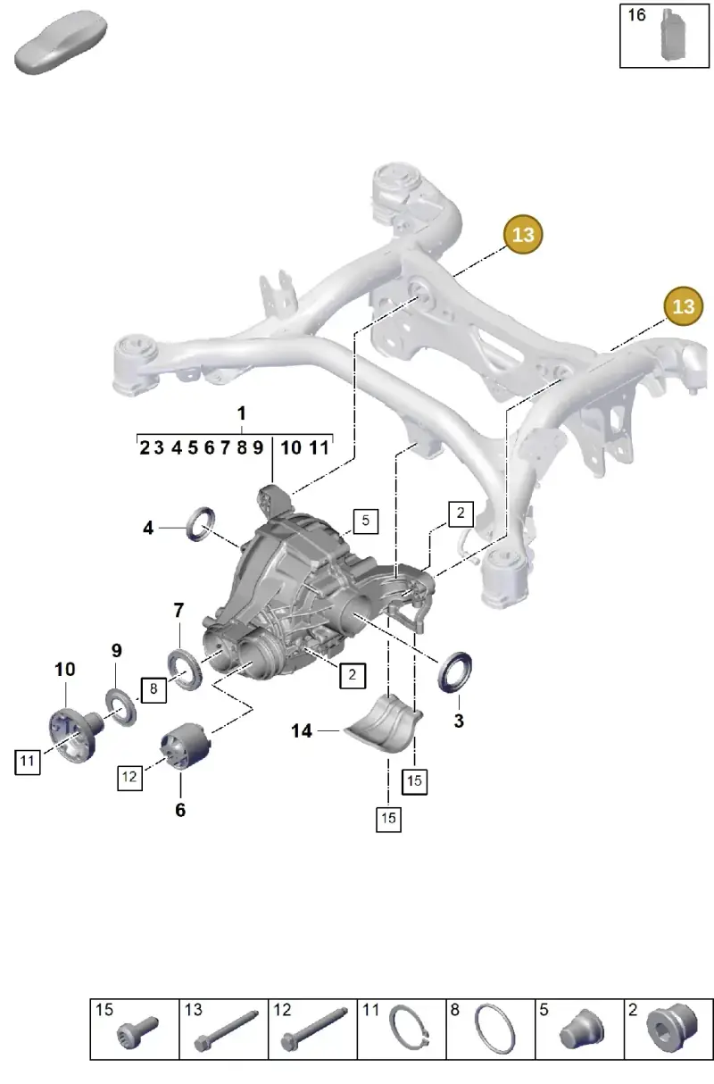 PAF91114701 Porsche Bolt with Washer