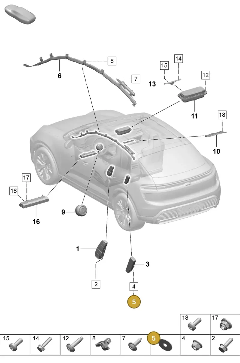 PAF911155 Porsche Washer
