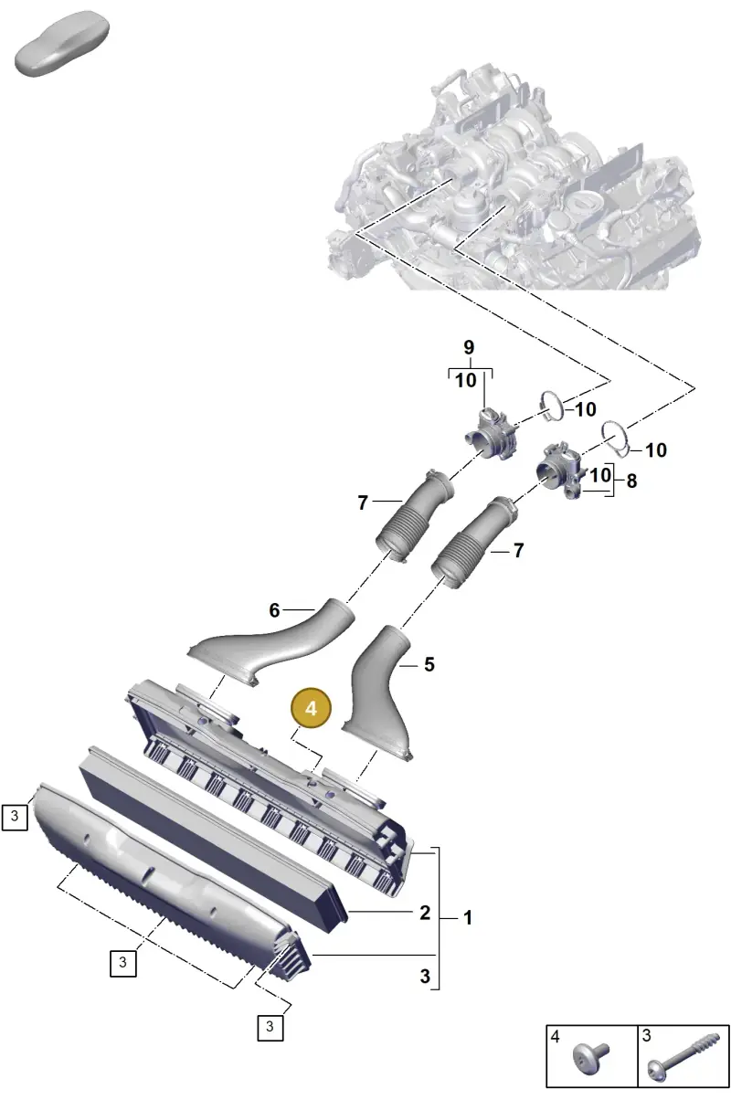 PAF911405 Porsche Hexagon Socket Oval Head Bolt (Combi)