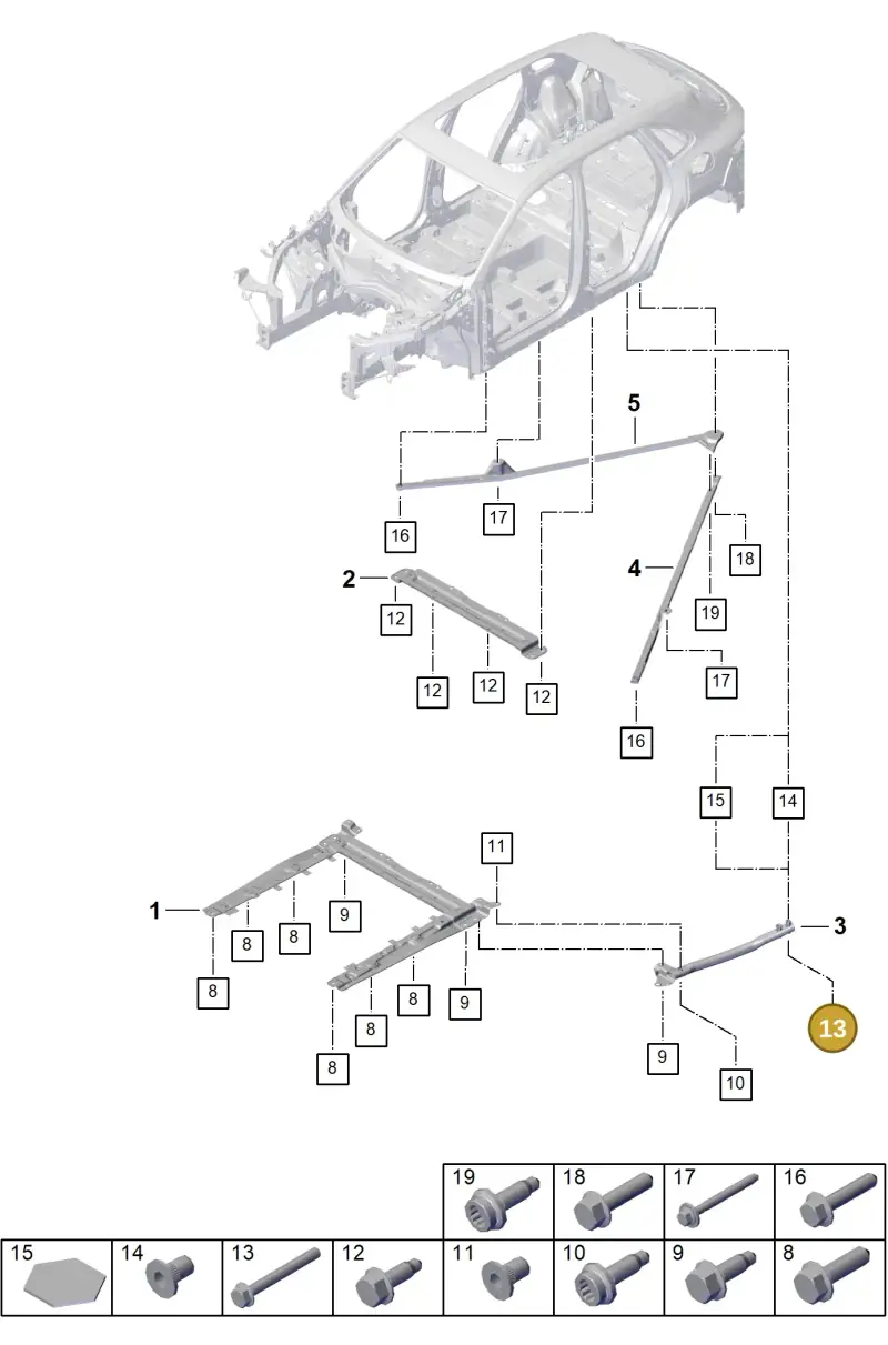 PAF912045 Porsche Hexagon Bolt