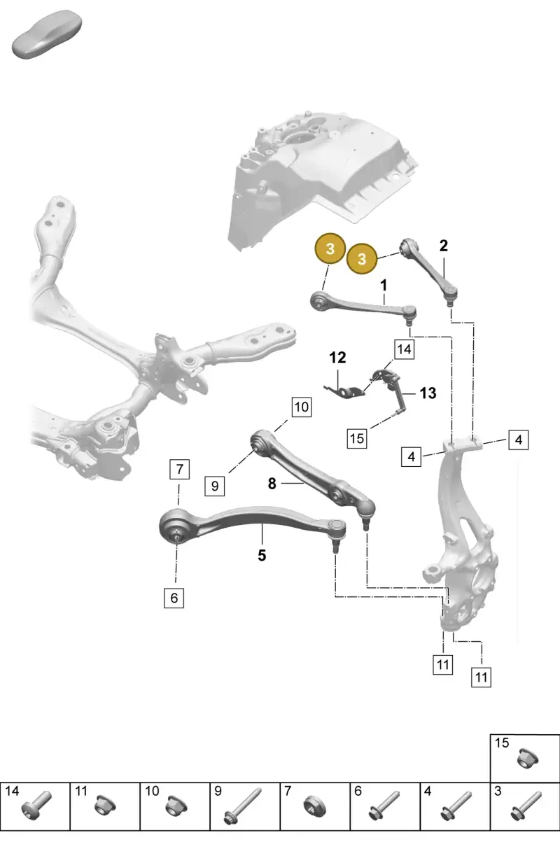 PAF91221601 Porsche Hexagon Bolt