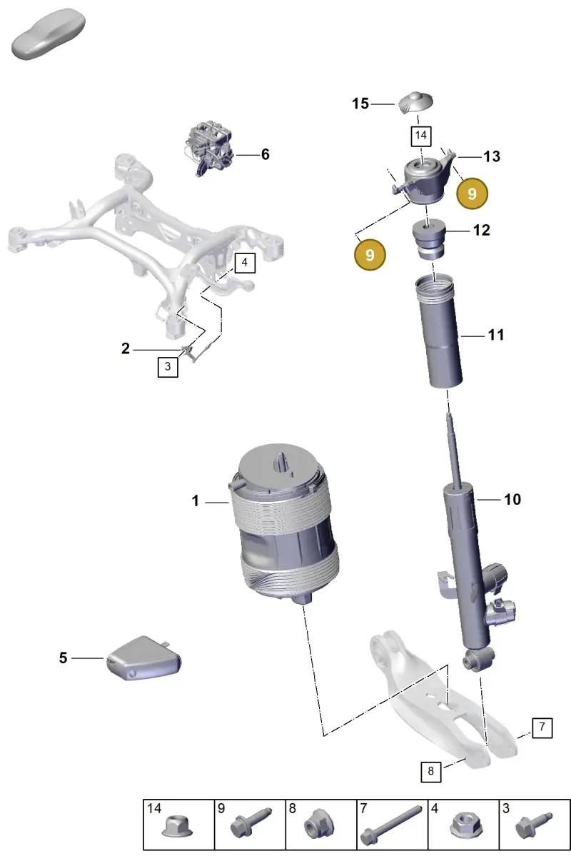 PAF912225 Porsche Hexagon Head Bolt (Combi)