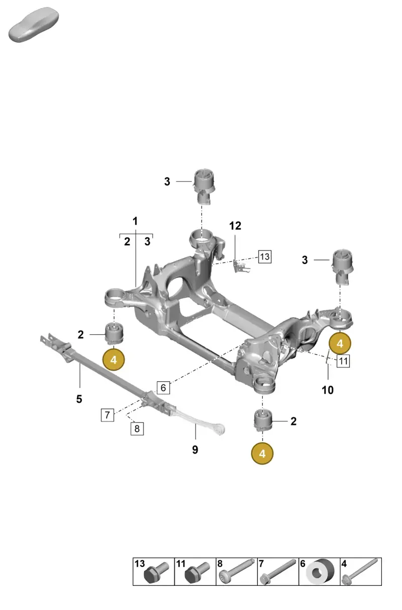 PAF912721 Porsche Hexagon Flange Screw (Combi)
