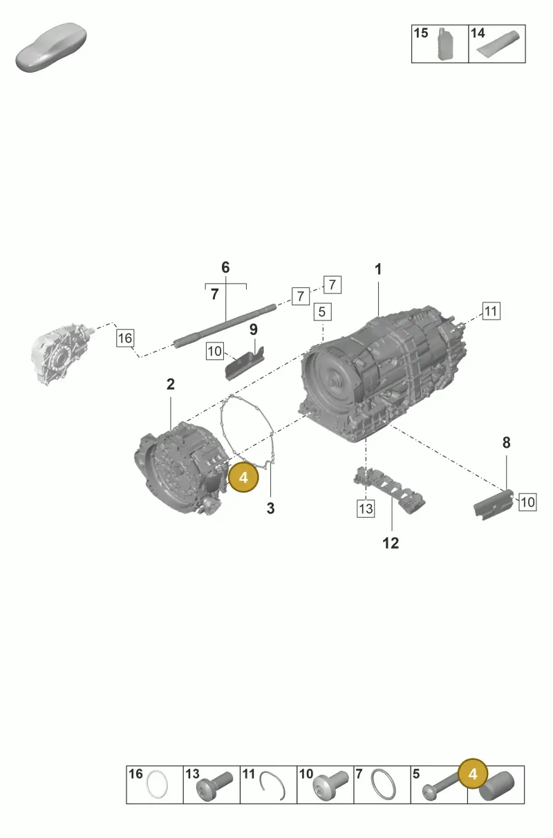 PAF912794 Porsche Cylinder Pin