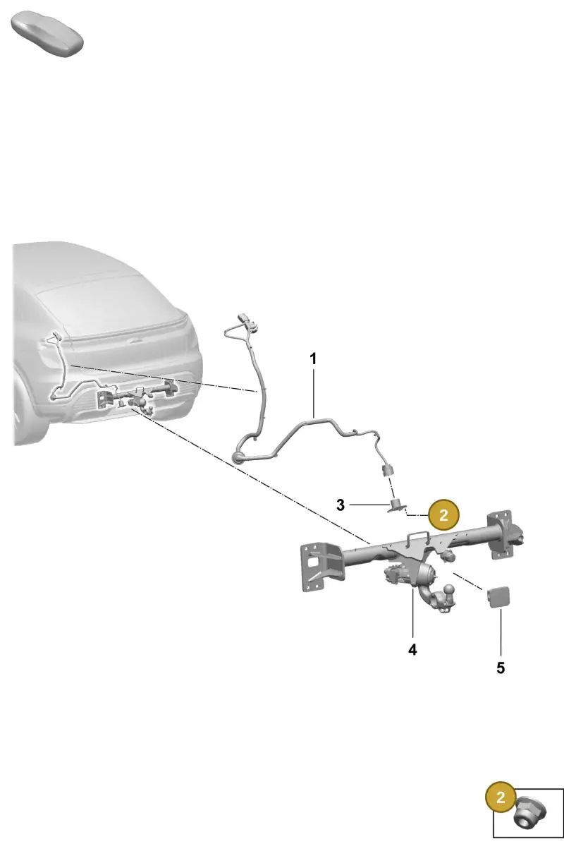 PAF913039 Porsche Hexagon Nut Self-Locking with Washer