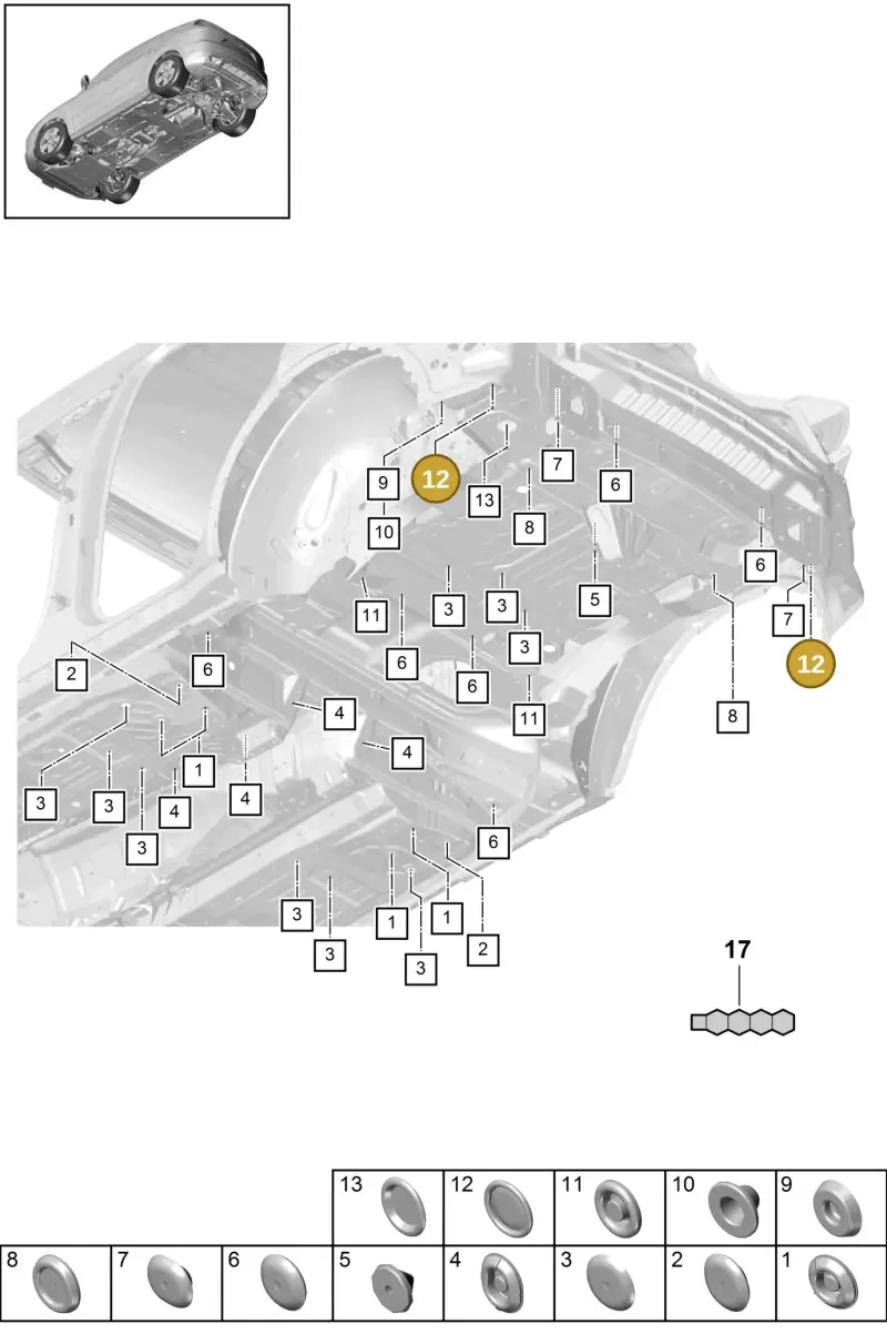 PAF97190810 Porsche Bungs